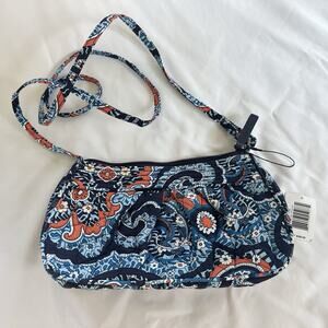 Vera Bradley Little Crossbody Bag Small Marrakesh Blue Paisley Adjustable Strap